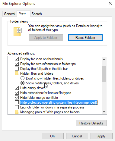 File Explorer Options to Show-Hidden Folders PCsolutionHD.com