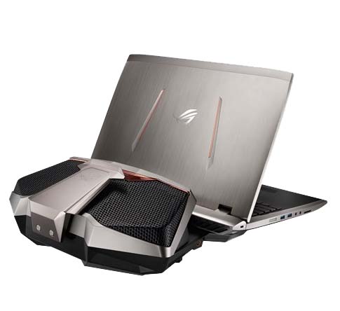 Asus ROG GX700 Laptop with dock back