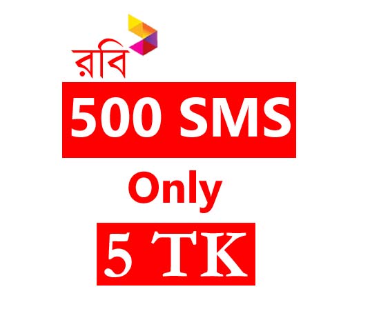 Robi 500 SMS 5 TK